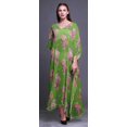 thumbnail image 2 of Bimba Robe Longue Caftan Maxi à Fleurs, Sortie de Plage, Maillot de Bain, Couvre-Maillot, Kaftan pour Femmes-P-L, 2 of 5