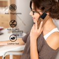 thumbnail image 2 of Leather Stand Case For Samsung Shockproof Card Slot Phone Cover, S21 Black, 2 of 6