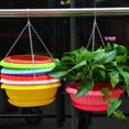 thumbnail image 4 of Breathable Hanging Flower Pot Triangular Design Plastic Smooth Surface Plant Pot Patio Decor White One Size, 4 of 13