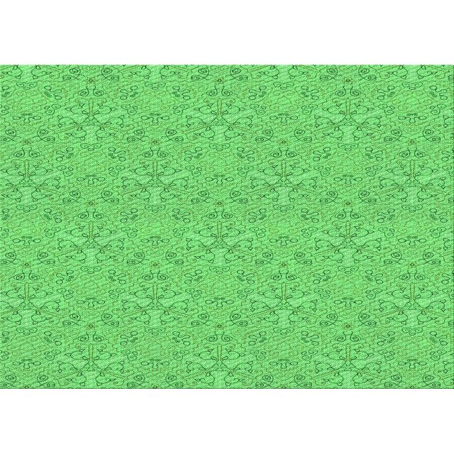 Ahgly Tapis Rectangulaire Lavable en Machine Intérieur Transitionnel Vert Néon, 2 Pieds x 4 Pieds