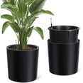 thumbnail image 4 of YUSAZENS 19.5 Inch Tall Black Self Watering Planters with Water Level Indicator Large PP Plastic Plant Pots for Garden Patio Indoor Outdoor Plants- 1 Pair, 4 of 8