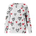 thumbnail image 4 of Chemise de Saint-Valentin pour Femmes 2024 Col Rond Chemises Décontractées Cœur d'Amour Graphiques Tees Manches Longues Amples Pull Tops Mode Vacances T-Shirt, 4 of 5