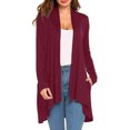thumbnail image 2 of Cardigans à Manches Longues pour Femmes Légers Cardigan à Manches Longues pour Femmes Mode Décontractée Confortable Cardigan Uni Haut Blouse en Liquidation, 2 of 9