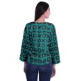 thumbnail image 4 of Moomaya Printed Button Placket Full Sleeve Top Round Neck WoMen's Casual Summer Tunic, 4 of 5