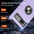 thumbnail image 2 of KOMI for Google Pixel 8 Case, Slim Fit Case for Pixel 8 with Ring Holder Kickstand [Military Grade Drop Tested] [TPU+PC] Dual Layer Shockproof Protective Phone Case for Google Pixel 8, Purple, 2 of 5