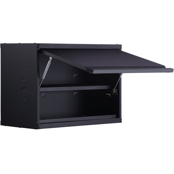 KFFKFF Steel Storage Unit, Each Shelf Supports 120lbs, 20'' Height, Wall-Attached, Powder-Coated Garage Unit with Flexible Shelf, Push to Secure & Release Door, Ideal for Workspace, Home, Garage