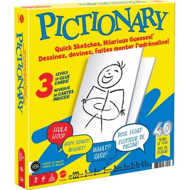 Jeu de dessin rapide Pictionary pour famille, enfants et adultes Version anglaise