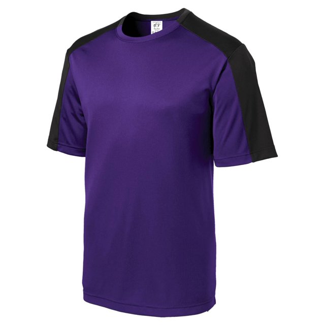 Gravity Threads Chandail à Manches Bloquées pour Hommes à Évacuation de l'Humidité - Violet/noir - Très Grand