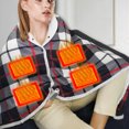 thumbnail image 2 of Usb Heated Shawl Lap Blanket, Electric Warming Throw With Soft Flannel Material And Adjustable Temperature For Home, Office, And Car Use, 2 of 9