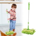 thumbnail image 1 of ZZkhGO Kids Microfiber Flat Mop, Detachable 360 Rotation Mop, Adjustable Handle Mini Mop for Floor Window Car, 1 of 7