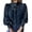 Navy, variant on Women's Lace Blouse, Long Sleeve Round Neck Casual Shirt, Button Down Top for Elegant Daily and Business Wear