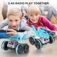 thumbnail image 3 of Amphibious Remote Control Monster Truck for Kids, 1:14 Scale RC Truck Rechargeable 360Â° Rotation 2.4Ghz 4WD Offroad All Terrain RC Shark Car for Kids Aged 3-12, 3 of 6
