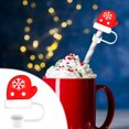 thumbnail image 2 of Couvercle de Paille de Noël Couvercle de Tasse 10mm Accessoire de Rouleau Réutilisable Bouchon de Paille Embout de Paille, 2 of 6