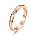 thumbnail image 1 of Women Stainless Steel Single CZ Ring for Wedding Engagement,3mm, 1 of 6