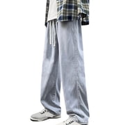 Men's Jeans Product Category Men's Spring and Autumn High Street Jeans Loose Straight Drawstring Casual Pants Couple Pants Product Title Everyday Denim for Modern Wardrobe