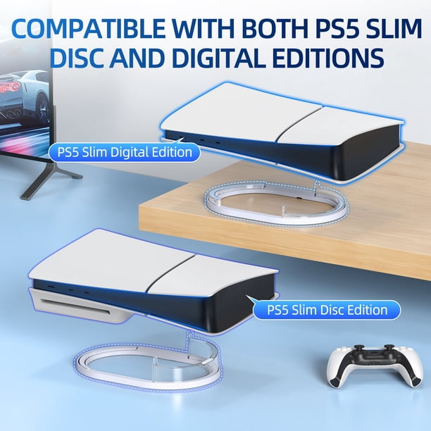 Horizontal stand for PS5 Slim disc and digital edition console