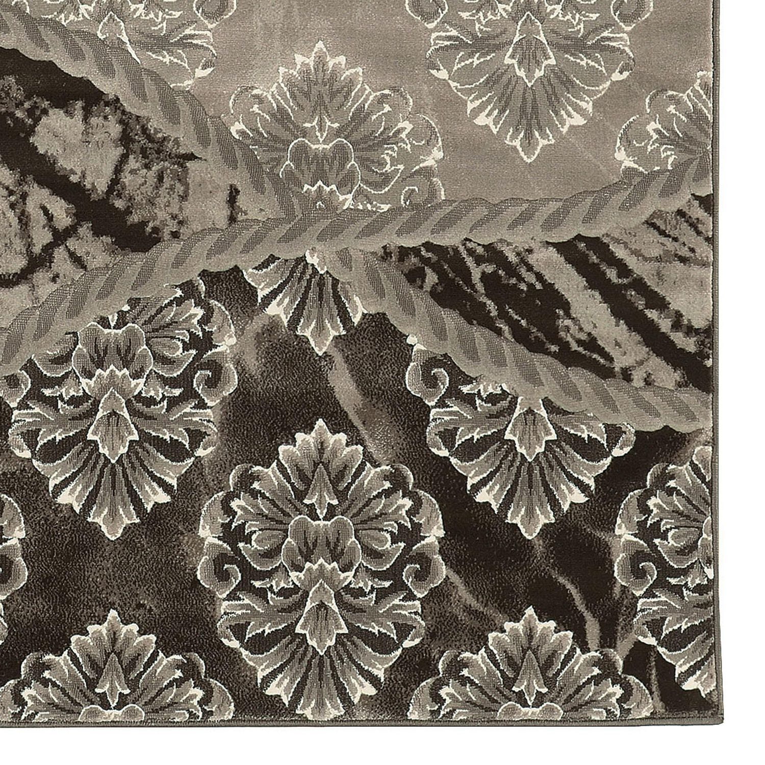 Tapis Bijou Ybor marron de 8 pi x 10 pi 4 po