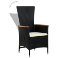 thumbnail image 3 of vidaXL Chaises d'Extérieur 2 Pcs avec Coussins en Rotin Poly Noir, 3 of 4
