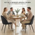 thumbnail image 4 of HOMCOM Dining Chairs Set of 4 Kitchen Chairs with Metal Legs Black, 4 of 10