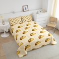 thumbnail image 3 of YST Taco Bedding Mexican Fast Food Comforter Set Full Mexican Party Decorations Bedding Comforter Sets, Delicious Food Cartoon Style Duvet Insert with 2 Pillow Cases, 3 of 5