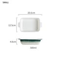 thumbnail image 2 of Plat de Cuisson Rectangulaire en Céramique à Couleur Dégradée à Double Poignées Vaisselle Ménagère Rôtissage Riz Cuit au Four, 2 of 8