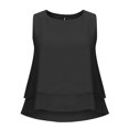 thumbnail image 4 of Timegard Womens Plus Size Tank Tops Mesh Ruffle Sleeveless Crew Neck Flowy Casual Loose Shirt Top Blouse, 4 of 7