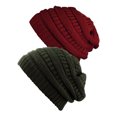 thumbnail image 1 of Tuque Tricotée pour Femmes (Lot de 2), Bourgogne/new Olive, 1 of 1