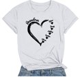 thumbnail image 1 of T-shirt Décontracté à Col Rond et Manches Courtes Imprimé Arbre de Noël pour Femmes, 1 of 1