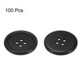 thumbnail image 3 of Unique Bargains Black Resin Round 4-Hole Sewing Buttons (100 Pack), 3 of 5