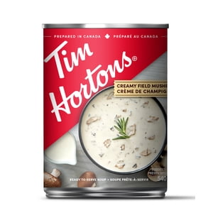 Tim Hortons Creamy Field de Soupe de Champignon, 540 mL Peut, Rich & Soupe crémeuse de champignons de champ du Canada