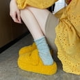 thumbnail image 4 of Birdeem Women's Multi-Color Shoes, Sweet & Cool Letters Design, Velvet Thick Sole, Height-Increasing, Fall & Winter Style, Comfortable Furry Half-Slippers, Women's Fall Clothes, Walking Shoes Women, 4 of 9