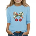 thumbnail image 1 of YUNAFFT Garçons et Filles T-Shirts à Imprimé de Noël 3-12 Ans Décontractés à Manches Courtes Extensibles Type Coton à Col Rond, 1 of 3