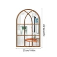 thumbnail image 4 of GROWTH TANK Arched Window Pane Mirror Acrylic Background for Bedroom Room Brown, 4 of 9