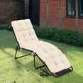 thumbnail image 4 of Costway Coussin de Chaise Longue 73 Pouces Coussin Rembourré pour Fauteuil Inclinable Intérieur Extérieur Beige, 4 of 10
