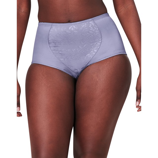 Bali Womens Tummy Panel Firm Control Brief, 2XL, Urban Lilac JacquardSandshell