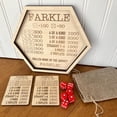 thumbnail image 1 of Farkle Dice Game Wooden Tray, Handcrafted Board With Storage, Family Strategy Game Classic Dice Play For All Ages, 1 of 6