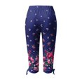 thumbnail image 5 of Pantalon Cargo pour Femmes à Coupe Décontractée par Generic TG, Capris Décontractés Noirs Unis, à Cordon, Raccourcis, Légers, 1 Unité, 5 of 5