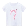 thumbnail image 1 of HVOBBTY T-Shirt Décontracté à Manches Courtes Confortable pour Fille, Mode Décontractée pour Filles Imprimé Lettre Col Rond Manches Courtes Blanc, 9 Ans, 1 of 3