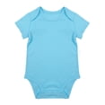 thumbnail image 1 of MIASHUI Cache-Couche à Manches Courtes Uni pour Bébé Unisexe Garçon Fille, Bleu Ciel, 9-12 Mois, 1 of 3