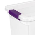 thumbnail image 3 of Sterilite ClearView 27 Quart Stacking Storage Tote w/ Latch Lid, (6 Pack), 3 of 8