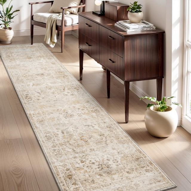 -Area Rug X Rugs for Living Room- Machine Washable Rug-Soft Living Room Rug-Vintage Non Slip Carpet-Rugs for Bedrooms Dining Room Living Room Office