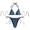 thumbnail image 1 of Swimming Suits for Women Leopard Print Spaghetti Strap Separates Bikinis Blue Bathing Suits for Women L, 1 of 3