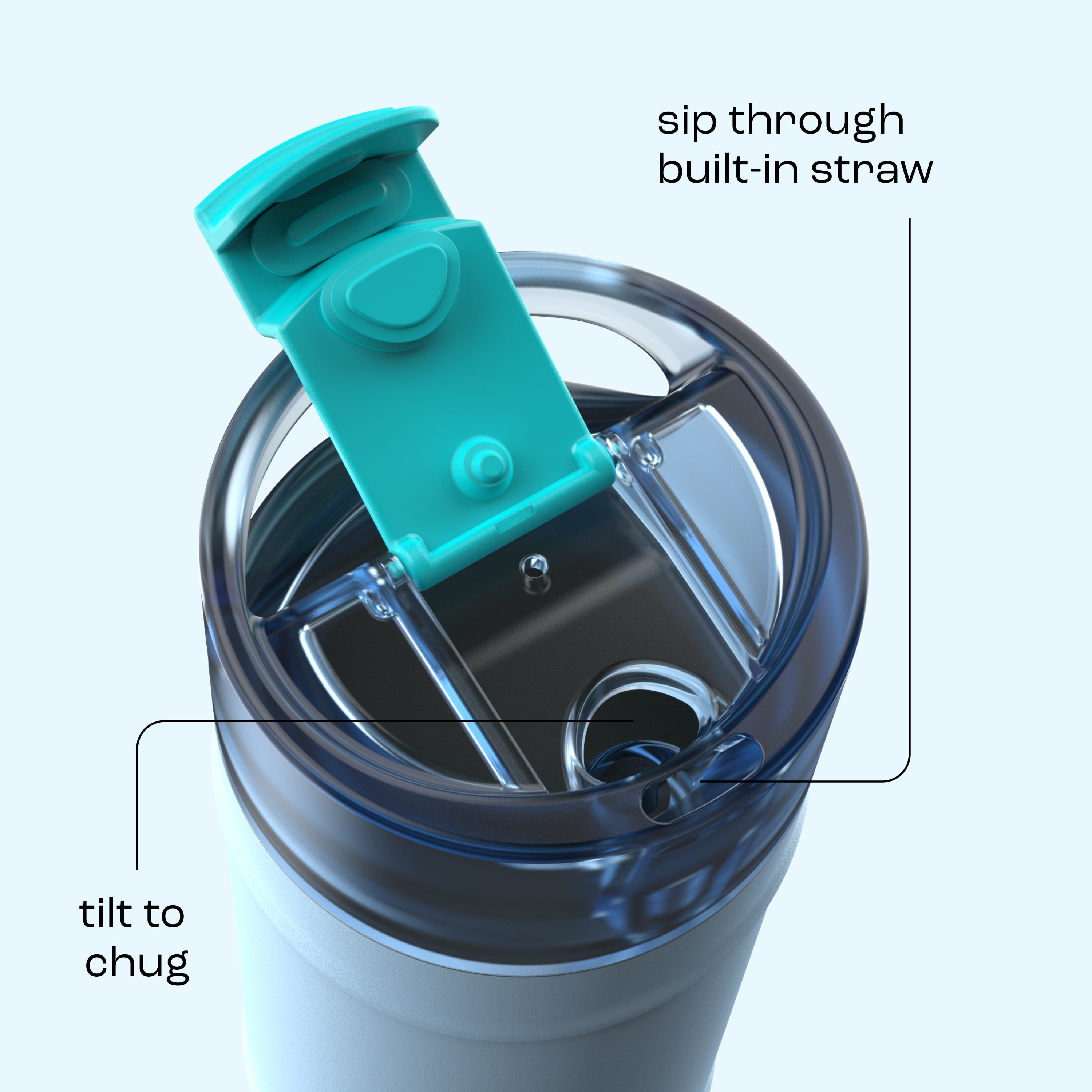 bubba Dualsip Water Bottle with Straw & 2-Way Lid, 18 oz (532 ml), Leakproof Stainless Steel Tumbler, Reusable, Dishwasher Safe, Lead & BPA-Free