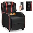 thumbnail image 1 of Gymax Massage Gaming Recliner Chair Racing Single Lounge Sofa Home Theater Seat Red, 1 of 10