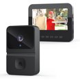 thumbnail image 1 of Sonnette Vidéo Sans Fil à Faible Consommation d'Énergie, Écran Intercom 4,3 Pouces, Moniteur, Réseau Privé 2,4G, Aucun Wi-Fi Requis, 1 of 7