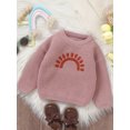 thumbnail image 4 of FOCUSNORM Chandail Tricoté pour Bébé Garçon Fille Sun Embroidery Col Rond Manches Longues Pull pour Automne Hiver, 4 of 9
