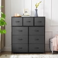 thumbnail image 2 of Mainstays 9 Drawer Fabric Dresser, Grey, 2 of 7