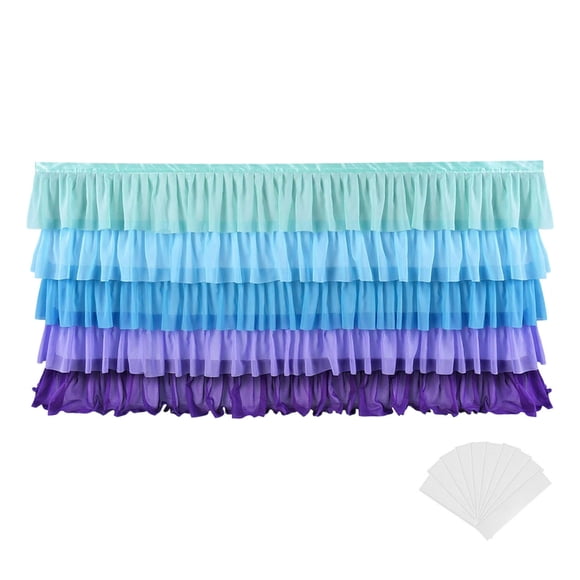 KER Jupe Gâteau Élégante pour Fête de Mariage et d'Anniversaire avec Adorable Bordure en Dentelle et Tissu