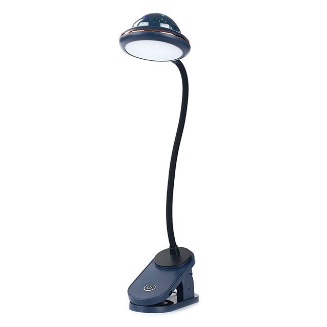 YOPTOP Night Light Wireless USB Rechargeable LED Starry Sky Projection Desk Clip Reading Lamp for Laptop,navysmallclip
