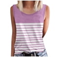thumbnail image 1 of UPPADA Débardeur Décontracté pour Femme, Grande Taille, Col Rond, T-Shirt Basique Fluide Sans Manches pour l'Été, Vacances, Rose, P, 1 of 4